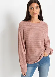 Maglione traforato oversize, bonprix