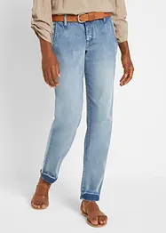 Jeans elasticizzati morbidi modello chino, bonprix