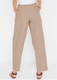 Pantaloni cropped con cinta comoda in misto lino loose fit, bpc bonprix collection