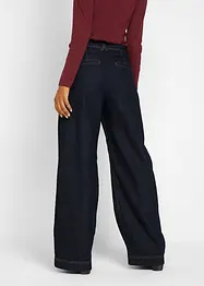 Jeans wide leg con cinta comoda, vita alta, bonprix
