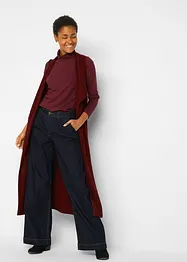 Jeans wide leg con cinta comoda, vita alta, bonprix