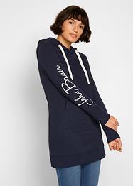 Felpa lunga con cappuccio, John Baner JEANSWEAR