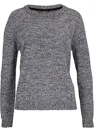 Maglione melange con scollo rotondo, bonprix