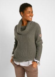 Maglione a maglia grossa con collo ampio, bpc bonprix collection