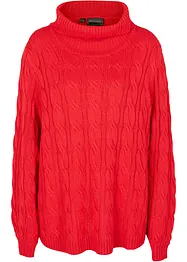 Maglione a collo alto con trecce, bonprix