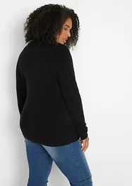 Maglione basic a collo alto in filato fine, bonprix