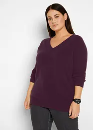 Maglione oversize con scollo a V, bonprix