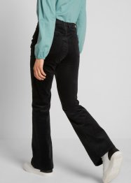 Pantaloni a zampa in velluto elasticizzato con cinta comoda, bpc bonprix collection