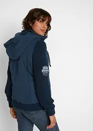 Giacca con maniche in maglia e cappuccio, bonprix