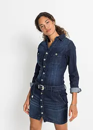 Abito di jeans con cintura, bonprix