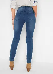 Jeans con cinta comoda slim, a vita media, bonprix