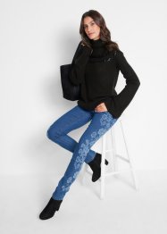 Jeans elasticizzati con stampa floreale, bpc selection