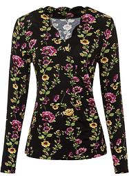 Blusa a portafoglio con maniche lunghe, BODYFLIRT