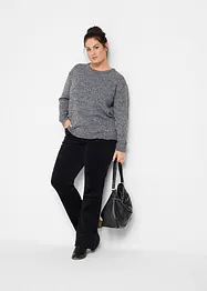 Maglione melange con scollo rotondo, bonprix
