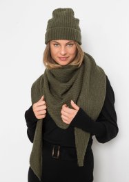 Sciarpa e berretto in maglia sostenibili (set 2 pezzi), bpc bonprix collection