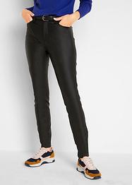 Pantaloni elasticizzati rivestiti con cinta comfort skinny, bpc bonprix collection