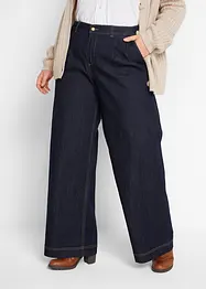 Jeans wide leg con cinta comoda, a vita alta, bonprix