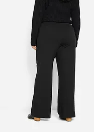 Pantaloni a palazzo  in misto viscosa con elastico in vita, bonprix