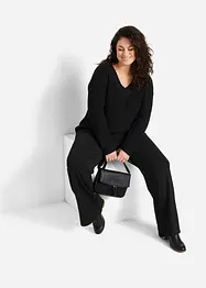 Pantaloni a palazzo  in misto viscosa con elastico in vita, bonprix