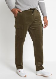 Pantaloni cargo in velluto elasticizzato con elastico in vita regular fit, bpc bonprix collection