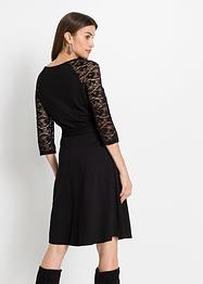 Abito di jersey con maniche in pizzo, BODYFLIRT