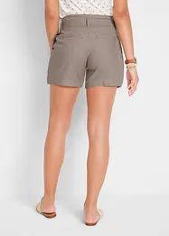 Shorts con bottoni e cintura in misto lino, bpc bonprix collection