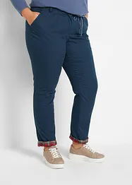 Pantaloni termici chino con fodera a quadri, bonprix