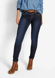 Jeans skinny con impunture a contrasto, vita media, bonprix