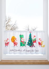 Tenda a vetro filtrante con stampa natalizia, bpc living bonprix collection