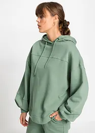 Felpa con cappuccio oversize in morbido misto cotone, bonprix