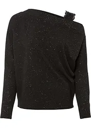 Maglia monospalla glitterata, bonprix