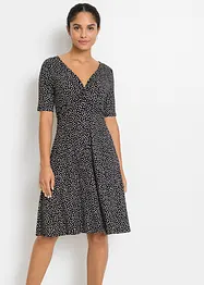 Abito in morbido jersey misto viscosa con drappeggio, bonprix
