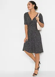 Abito in morbido jersey misto viscosa con drappeggio, bonprix