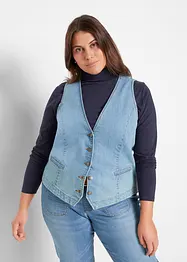 Gilet in jeans elasticizzato, bonprix