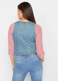 Gilet in jeans elasticizzato, bonprix