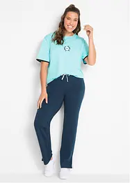 Pantaloni in maglina elasticizzata, straight, bonprix