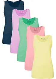 Top lungo in puro cotone (pacco da 5), bonprix