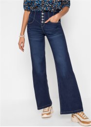 Jeans a zampa a vita alta con poliestere riciclato, RAINBOW