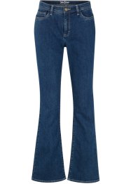 Jeans elasticizzati in cotone biologico bootcut, vita media, bonprix