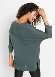 Maglione lungo e ampio con maniche a 3/4, bonprix