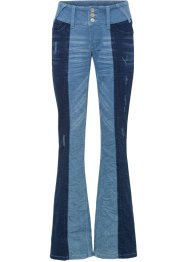 Jeans a zampa in cotone biologico con applicazioni, RAINBOW
