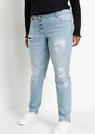 Jeans boyfriend sdruciti con poliestere riciclato, bonprix