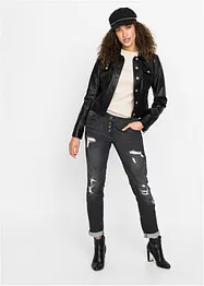 Jeans boyfriend sdruciti con poliestere riciclato, bonprix