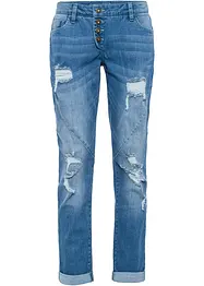 Jeans boyfriend sdruciti con poliestere riciclato, bonprix