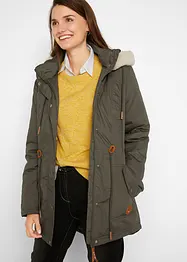 Parka imbottito con ecopelliccia, bonprix