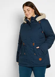 Parka imbottito con ecopelliccia, bonprix