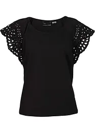 Maglia con ricami traforati, bonprix