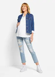 Jeans prémaman cropped strappati, bonprix