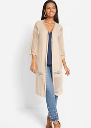 Cardigan lungo traforato, bonprix