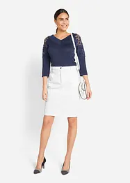 Gonna di jeans elasticizzata, bonprix